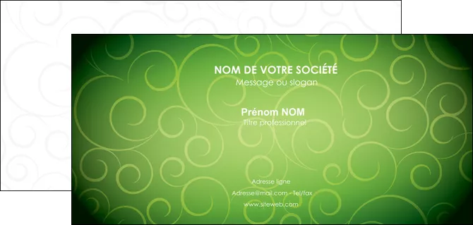 creer modele en ligne carte de correspondance vert vignette fonce MLGI62196