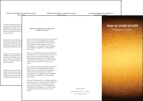 cree depliant 3 volets  6 pages  bijouterie dore abstrait abstraction MLGI62236