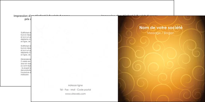 imprimerie depliant 2 volets  4 pages  bijouterie dore abstrait abstraction MLGI62240
