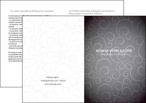 cree depliant 2 volets  4 pages  abstrait arabique design MLGI62354