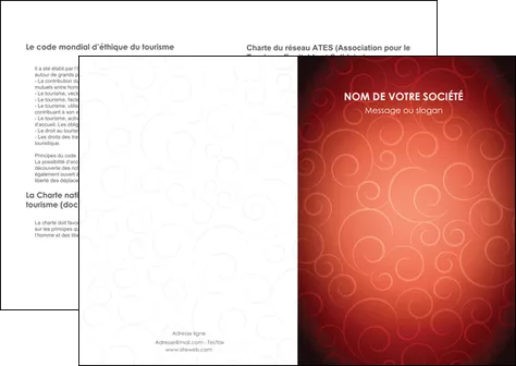 maquette en ligne a personnaliser depliant 2 volets  4 pages  rouge couleur couleurs MLGI62382
