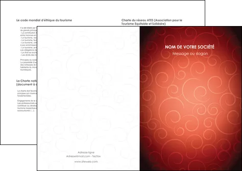 personnaliser modele de depliant 2 volets  4 pages  rouge couleur couleurs MLIGLU62416