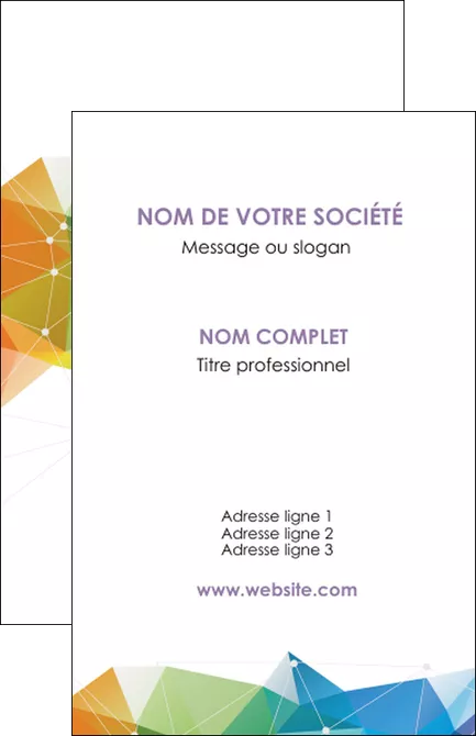 exemple carte de visite graphisme arc en ciel bleu abstrait MLGI62444