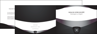 modele en ligne depliant 2 volets  4 pages  web design noir metallise fond noir MLGI63252