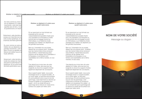 modele en ligne depliant 3 volets  6 pages  web design noir simple professionnel MLGI63594