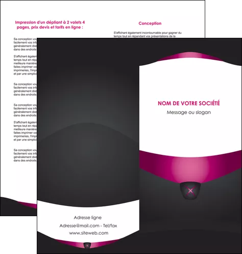 exemple depliant 2 volets  4 pages  gris gris fonce mat MLGI63856