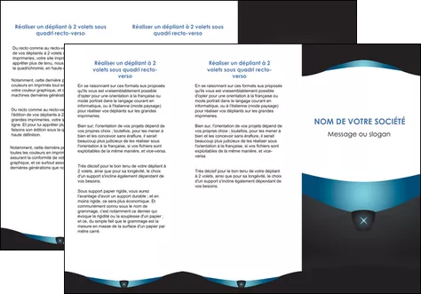 imprimerie depliant 3 volets  6 pages  gris gris fonce mat MIFCH63924