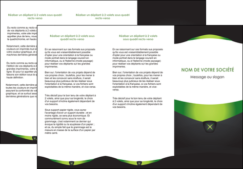 personnaliser modele de depliant 3 volets  6 pages  gris vert fond MIFBE64028