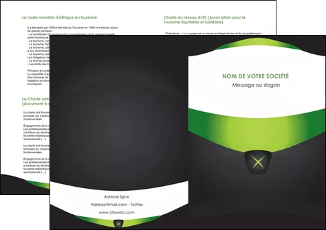 cree depliant 2 volets  4 pages  gris vert fond MIFBE64042