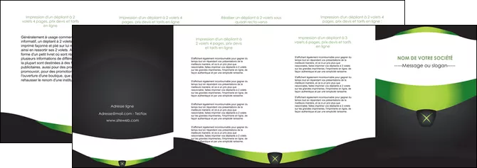 creer modele en ligne depliant 4 volets  8 pages  gris vert fond MLGI64044