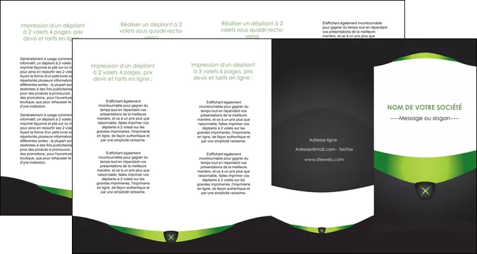 impression depliant 4 volets  8 pages  gris vert fond MIF64048