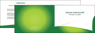 personnaliser modele de depliant 2 volets  4 pages  vert fond vert abstrait MIFCH64358
