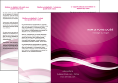 creation graphique en ligne depliant 3 volets  6 pages  violet violet fonce couleur MIF64540