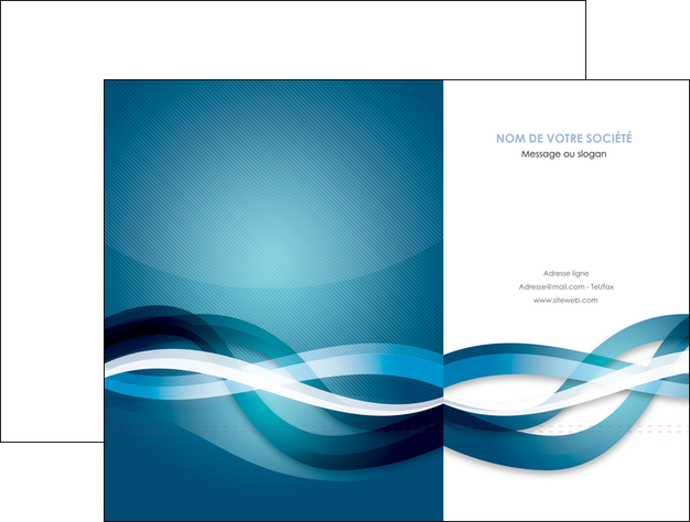 creation graphique en ligne pochette a rabat web design bleu fond bleu couleurs froides MLIGCH64694