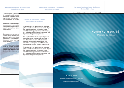 creer modele en ligne depliant 3 volets  6 pages  web design bleu fond bleu couleurs froides MID64706