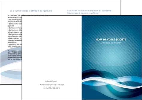 faire depliant 2 volets  4 pages  web design bleu fond bleu couleurs froides MLGI64720
