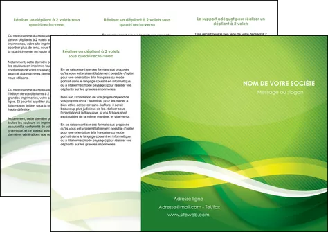 faire depliant 3 volets  6 pages  vert verte fond vert MLGI64758