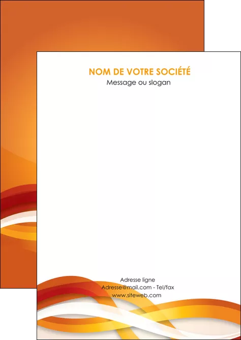 personnaliser maquette flyers orange colore couleur MLGI64806