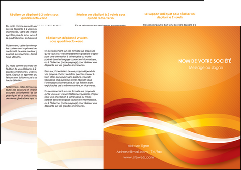 maquette en ligne a personnaliser depliant 3 volets  6 pages  orange colore couleur MLIP64828