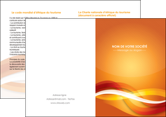 personnaliser modele de depliant 2 volets  4 pages  orange colore couleur MLGI64842