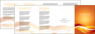 personnaliser modele de depliant 4 volets  8 pages  orange colore couleur MLGI64846
