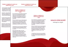realiser depliant 3 volets  6 pages  fond rouge couleur colore MLGI64994
