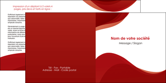 creation graphique en ligne depliant 2 volets  4 pages  fond rouge couleur colore MLGI64998