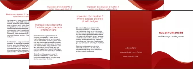 exemple depliant 4 volets  8 pages  fond rouge couleur colore MLGI65016