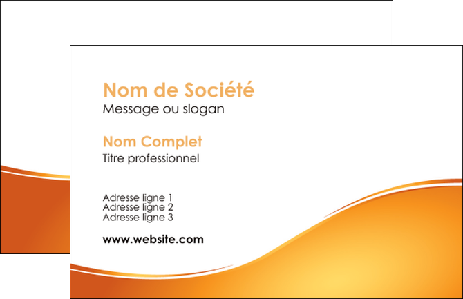 maquette en ligne a personnaliser carte de visite orange fond orange fluide MIF65428