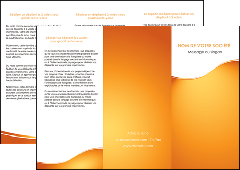 personnaliser modele de depliant 3 volets  6 pages  orange fond orange fluide MID65454