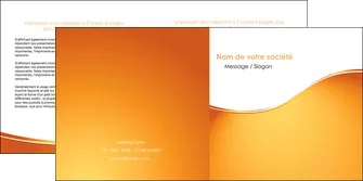 modele en ligne depliant 2 volets  4 pages  orange fond orange fluide MIFBE65458