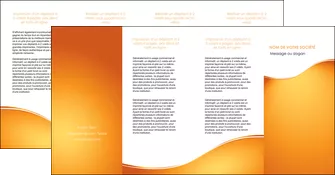 exemple depliant 4 volets  8 pages  orange fond orange fluide MIFBE65476