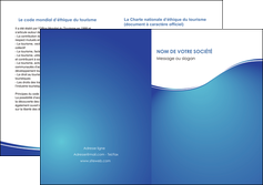 modele en ligne depliant 2 volets  4 pages  bleu bleu pastel fond bleu MIF65624