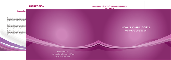 imprimer depliant 2 volets  4 pages  violet violette abstrait MIFLU66956