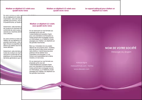 exemple depliant 3 volets  6 pages  violet violette abstrait MIFLU66964