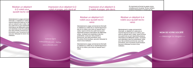 modele depliant 4 volets  8 pages  violet violette abstrait MLIP66988