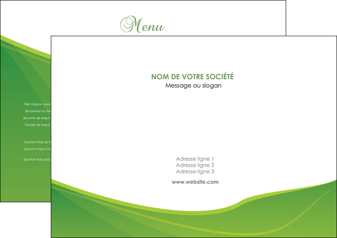 modele en ligne set de table espaces verts vert fond vert couleur MLGI67156