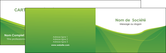 imprimer carte de visite espaces verts vert fond vert couleur MLIP67164