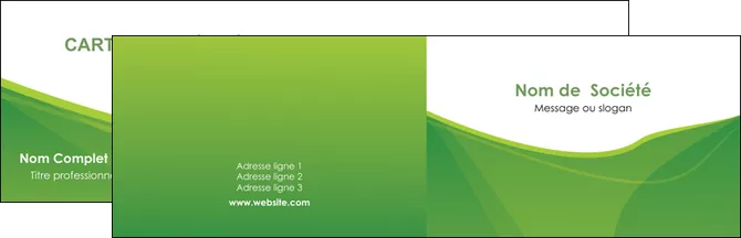 imprimer carte de visite espaces verts vert fond vert couleur MLGI67164