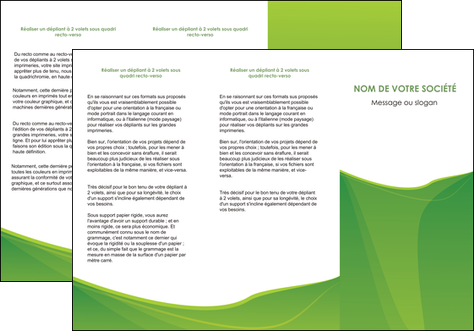 personnaliser maquette depliant 3 volets  6 pages  espaces verts vert fond vert couleur MLGI67182