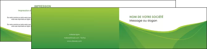 imprimer depliant 2 volets  4 pages  espaces verts vert fond vert couleur MLGI67192