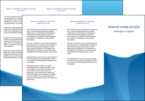 creer modele en ligne depliant 3 volets  6 pages  bleu bleu pastel couleur froide MIF67292
