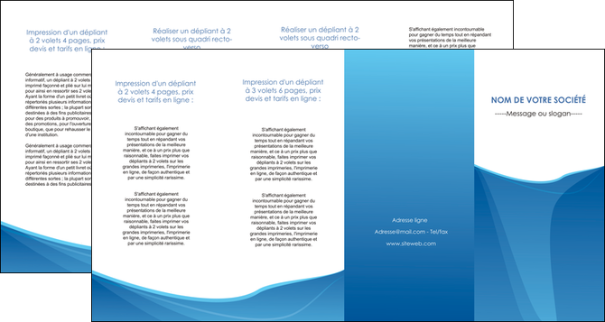 personnaliser modele de depliant 4 volets  8 pages  bleu bleu pastel couleur froide MIFBE67312
