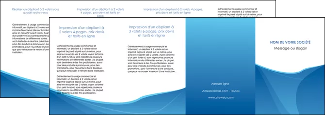exemple depliant 4 volets  8 pages  bleu bleu pastel couleur froide MIF67314