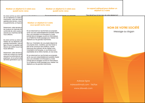 imprimer depliant 3 volets  6 pages  orange fond orange jaune MLIP67398