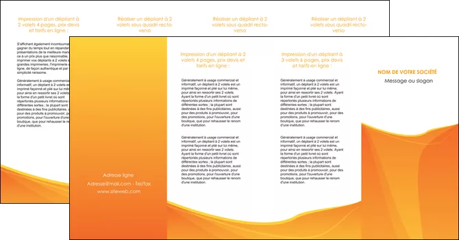 creer modele en ligne depliant 4 volets  8 pages  orange fond orange jaune MLGI67420