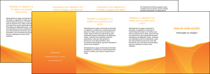 creation graphique en ligne depliant 4 volets  8 pages  orange fond orange jaune MLIP67422