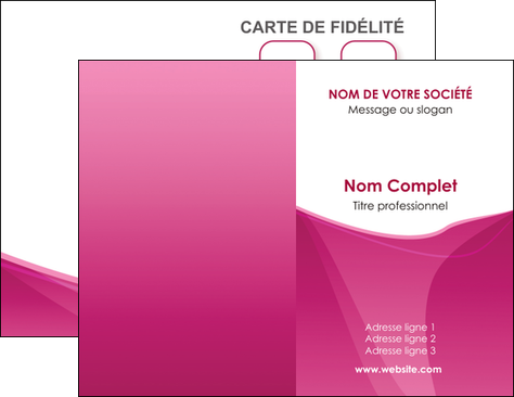 personnaliser maquette carte de visite rose fushia fonce couleur MLGI67642