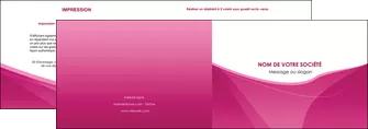 creer modele en ligne depliant 2 volets  4 pages  rose fushia fonce couleur MLGI67648