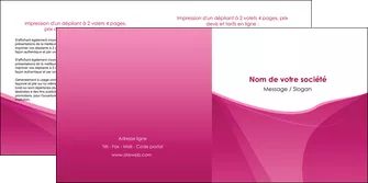 imprimer depliant 2 volets  4 pages  rose fushia fonce couleur MLGI67662